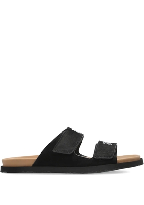 Palm Angels double-strap logo sandals - Black