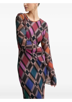 NEVER FULLY DRESSED flared-sleeve midi dress - Black