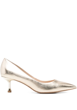 LIU JO 55mm pointed-toe kitten-heel pumps - Gold