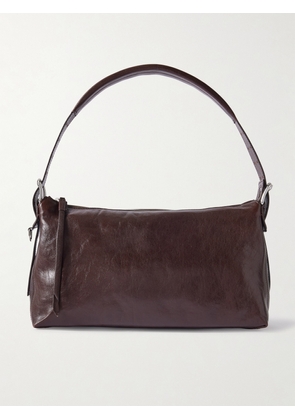 LEMAIRE - Belted Baguette Leather Shoulder Bag - Burgundy - One size