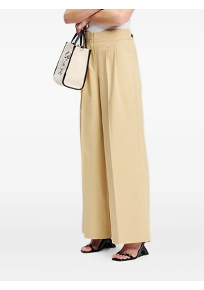 Karl Lagerfeld pleated-front adjustable trousers - Neutrals