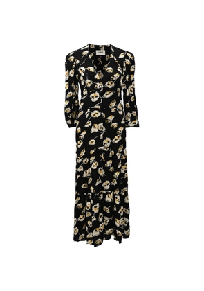 Ba&Sh Ullia floral-print midi dress - Black