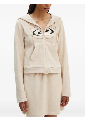 Résumé hooded zip top - Neutrals