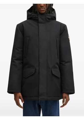 Napapijri logo-patch hooded jacket - Black