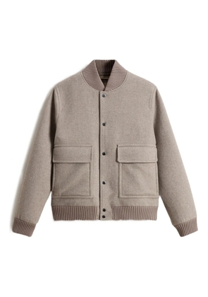 Woolrich twill-weave bomber jacket - Neutrals