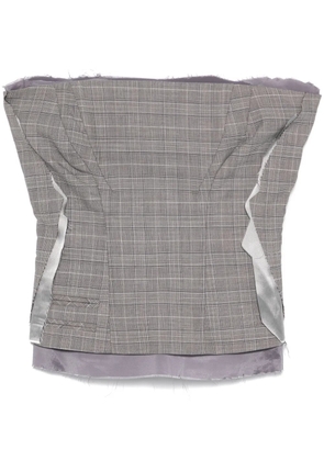 Ottolinger plaid-check corset - Grey