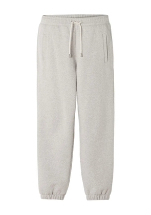 Lanvin embroidered-logo trousers - Grey