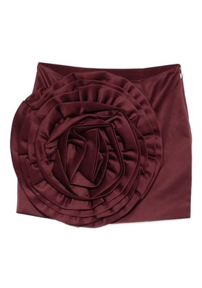 ROTATE BIRGER CHRISTENSEN flower-embellished mini skirt - Red