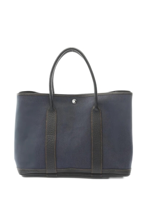 Hermès Pre-Owned 2012 Garden Party PM leather-trim tote bag - Blue