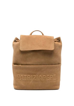 Patrizia Pepe Im(perfection) suede backpack - Brown