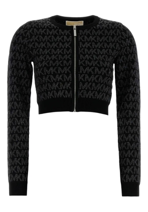 Michael Michael Kors logo-jacquard cardigan - Black