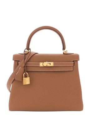 Hermès Pre-Owned 2025 25 Kelly Retourne leather tote bag - Brown