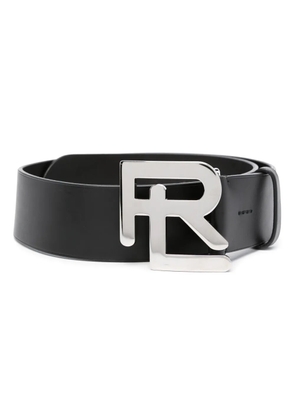 Ralph Lauren Collection logo-lettering leather belt - Black