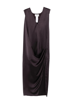 Sportmax V-neck draped dress - Purple