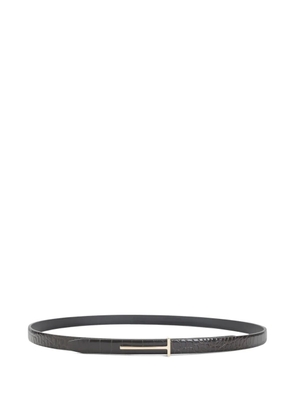 TOM FORD crocodile-effect leather belt - Black