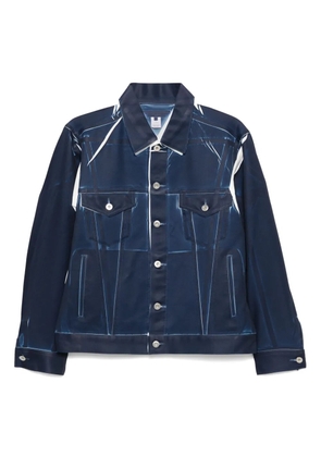 Comme Des Garçons Shirt denim-print jacket - 1 BLUE