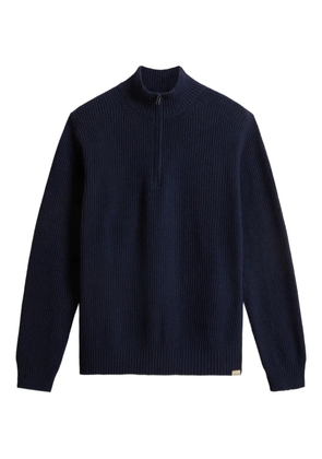 Woolrich ribbed half-zip sweater - Blue