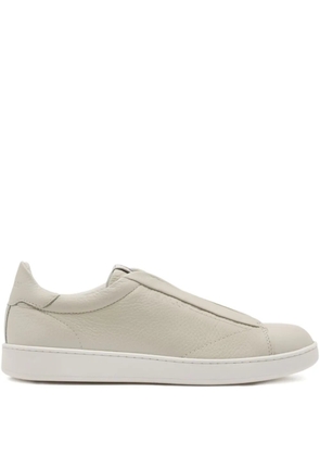 Bally grained leather retro crest sneakers - Neutrals