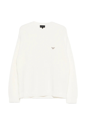 Emporio Armani logo-patch sweater - White