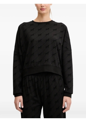 HUGO long-sleeve logo sweater - Black