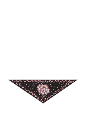 Dolce & Gabbana floral-print ribbon scarf - Black