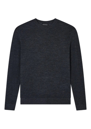 Emporio Armani textured wool sweater - Grey