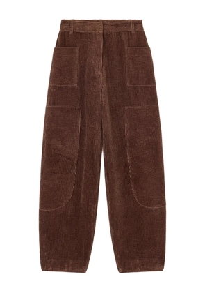 GANNI corduroy pocket trousers - Brown
