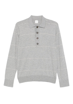 Eleventy striped polo shirt - Grey