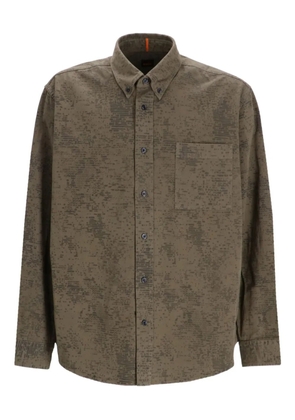 BOSS printed button-up shirt - Green
