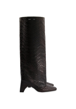 Coperni textured block heel boots - Brown