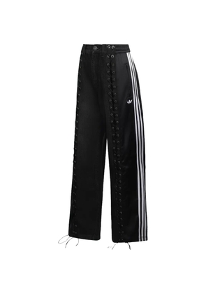adidas lace-up striped trousers - Black