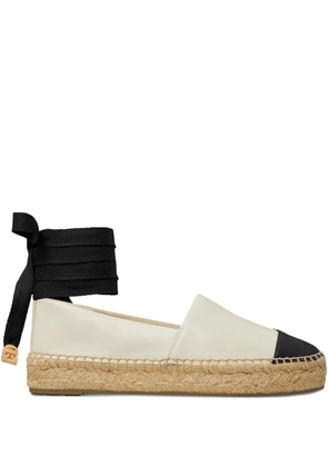 Tory Burch leather espadrilles - Neutrals