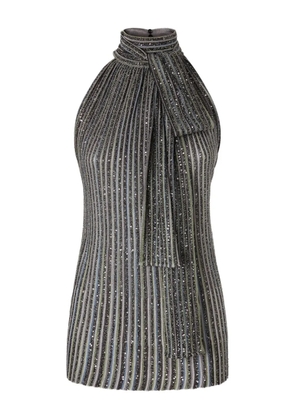 Missoni embellished halter top - Grey