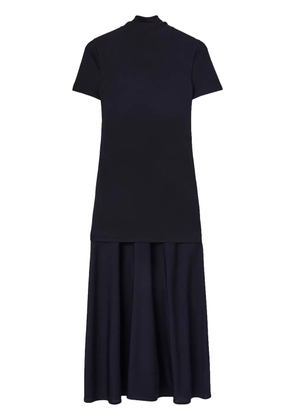 Jil Sander layered-design midi dress - Blue