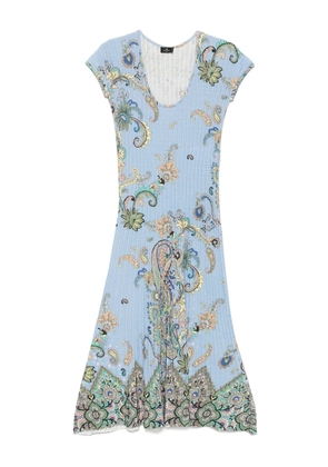 ETRO paisley-print midi dress - Blue