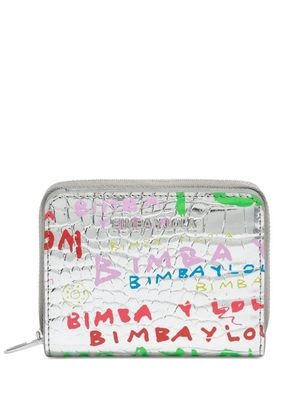 Bimba y Lola crocodile-effect wallet - Silver