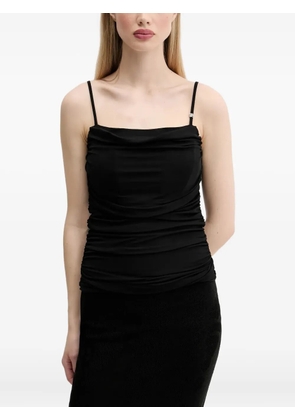 HUGO draped spaghetti-strap top - Black