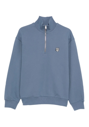 Maison Kitsuné Fox Head half-zip sweatshirt - Blue