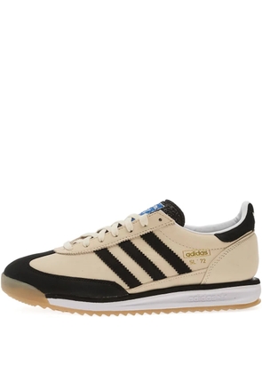 adidas three-stripe leather trainers - Neutrals