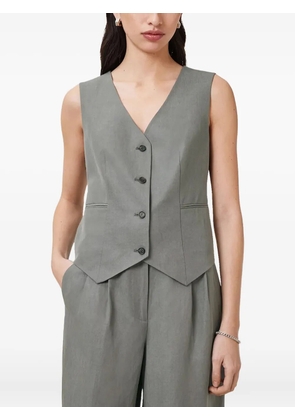 AllSaints Averie button-fastening sleeveless vest - Grey