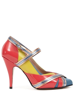 Maison Margiela Tabi Monster panelled pumps - Red