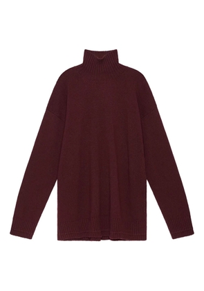 MALIPARMI turtleneck ribbed sweater - Red