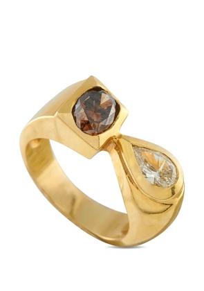 LB Exclusive diamond geometric ring - Gold
