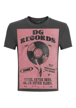 Dolce & Gabbana graphic-print cotton T-shirt - Grey