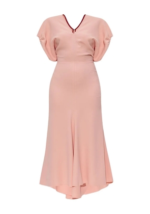 Victoria Beckham puff-sleeved midi dress - Pink