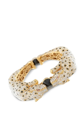 LB Exclusive panther-embellishmed diamond ring - Gold