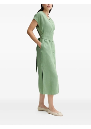 Pedro Del Hierro belted linen dress - Green