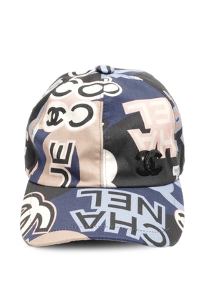 CHANEL Pre-Owned 2023 Camelia printed baseball cap - Blue