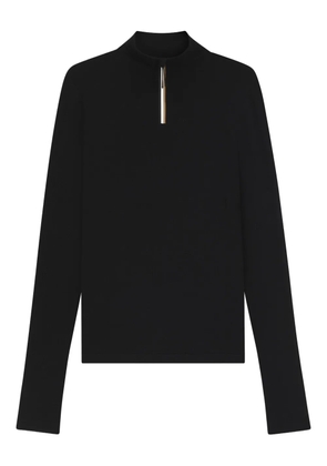 BOSS turtleneck half-zip sweater - Black