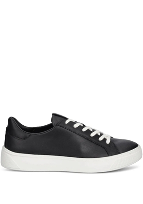 ECCO lace-up leather sneakers - Black